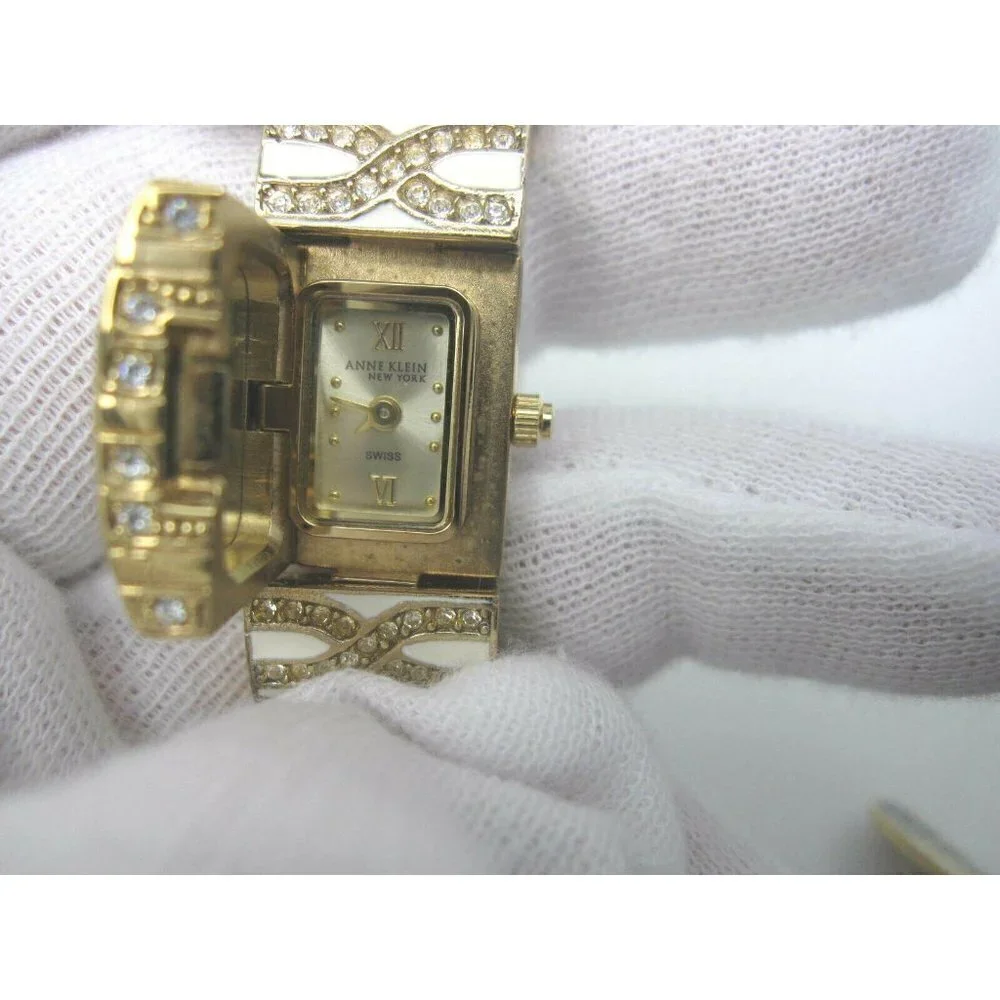 Women' New Anne Klein Flip Cover Analog  16mm Dial Watch (D281) Retail $150