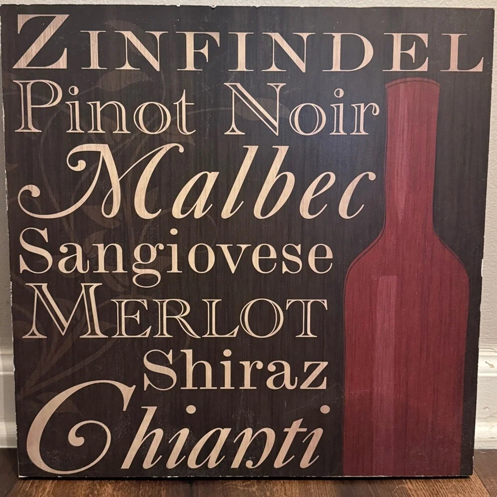 **Bundle** Set of Two Wine Themed Rustic Wall Art