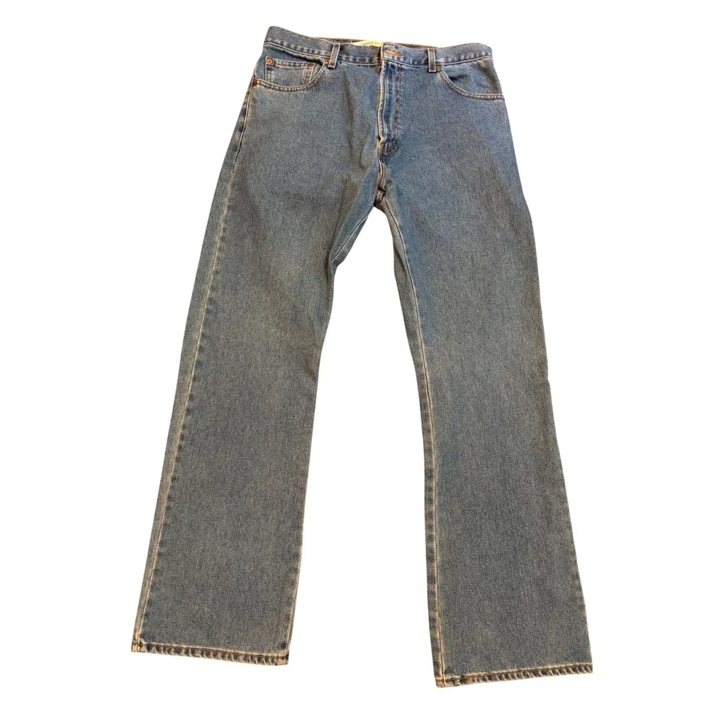 Levis 517 Mens Bootcut Jeans Medium Wash Denim Blue 38x34 Red Tab Western