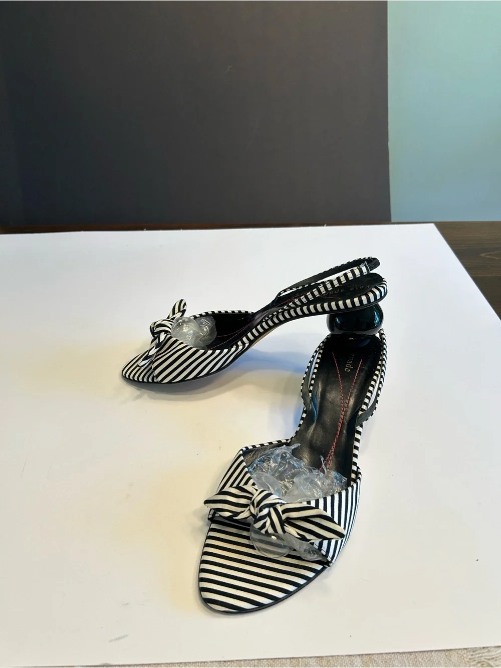 kate spade striped slingback
