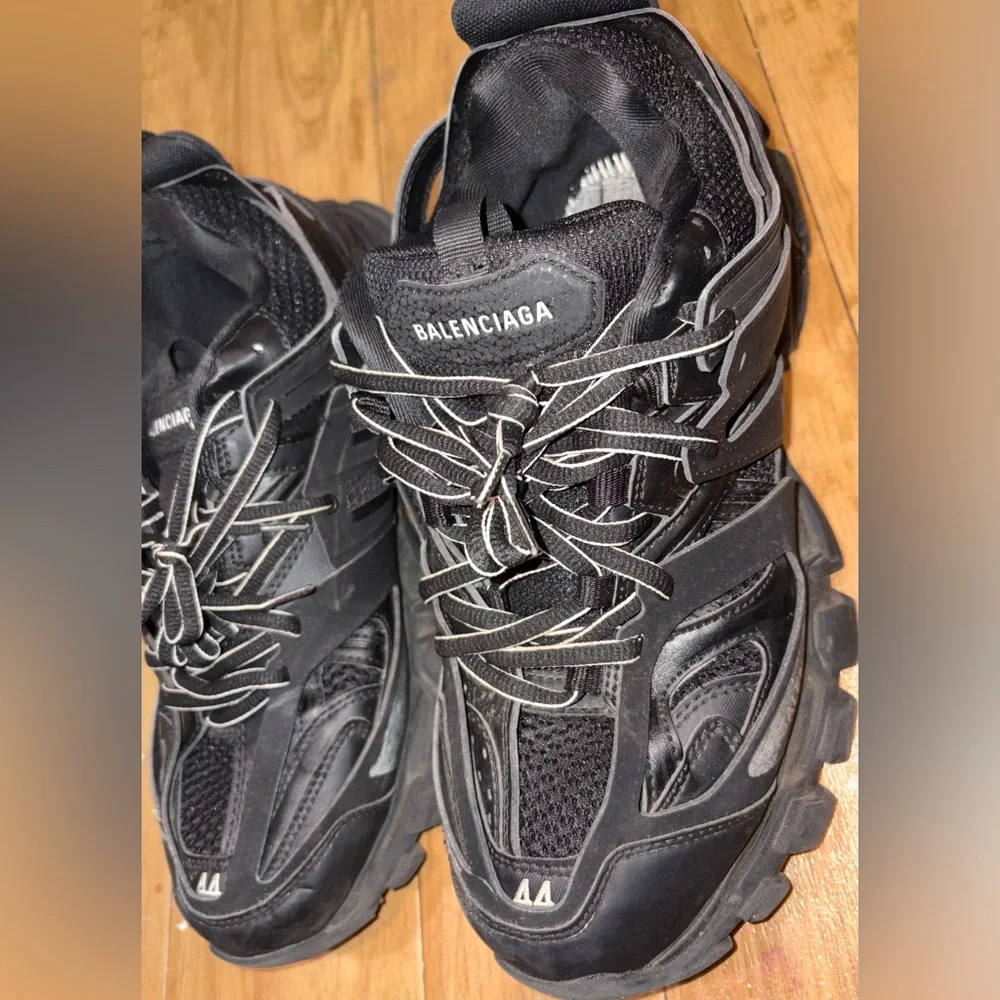 Balenciaga Black Triple S-Style Chunky Sneakers