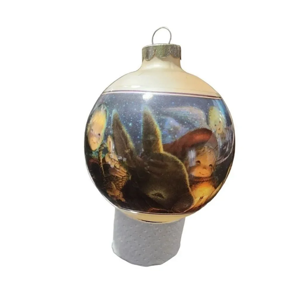Vintage 1981 Schmid Christmas Ball Ornament Guardian Angel Ferrandiz