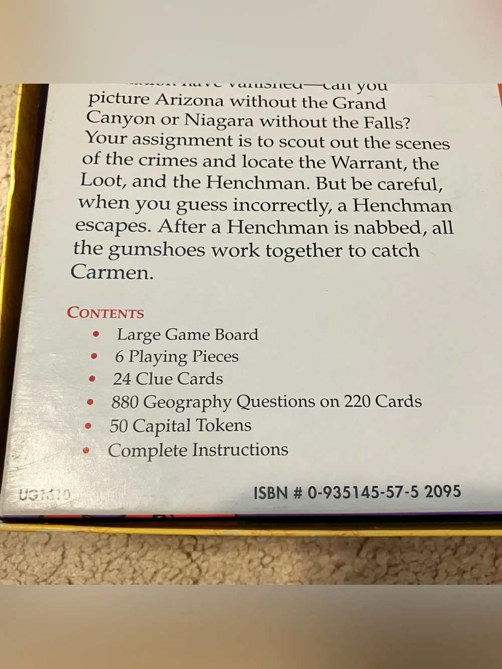 University Games vtg 1993
