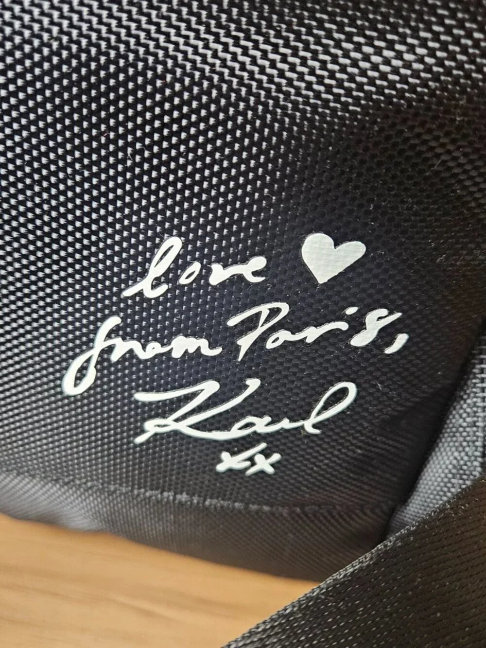 Karl Lagerfeld applique backpack accents