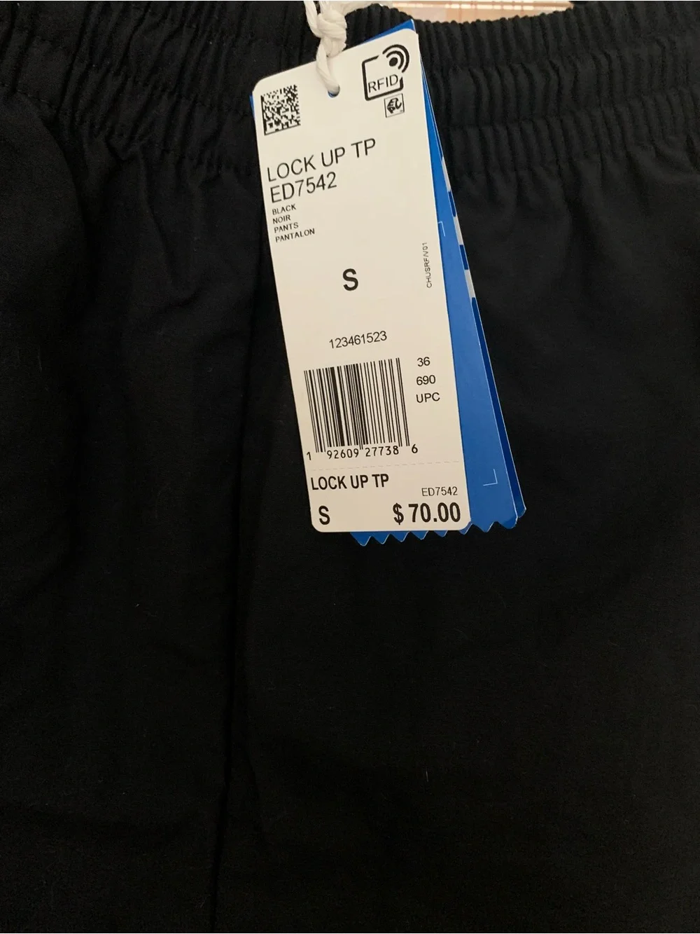 adidas Black Joggers with White Three Stripes