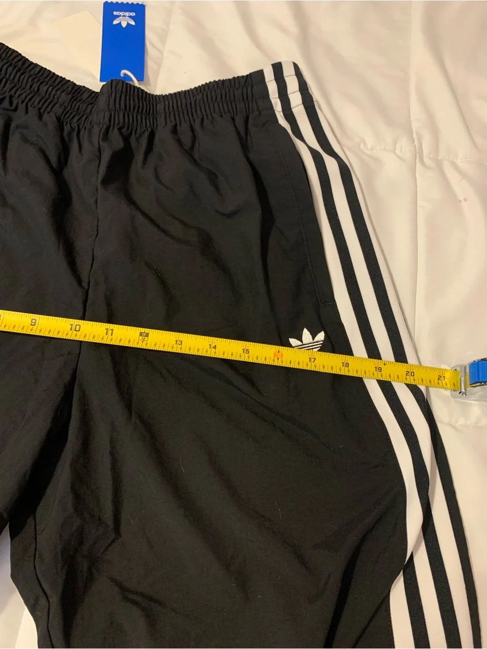 adidas Black Joggers with White Three Stripes