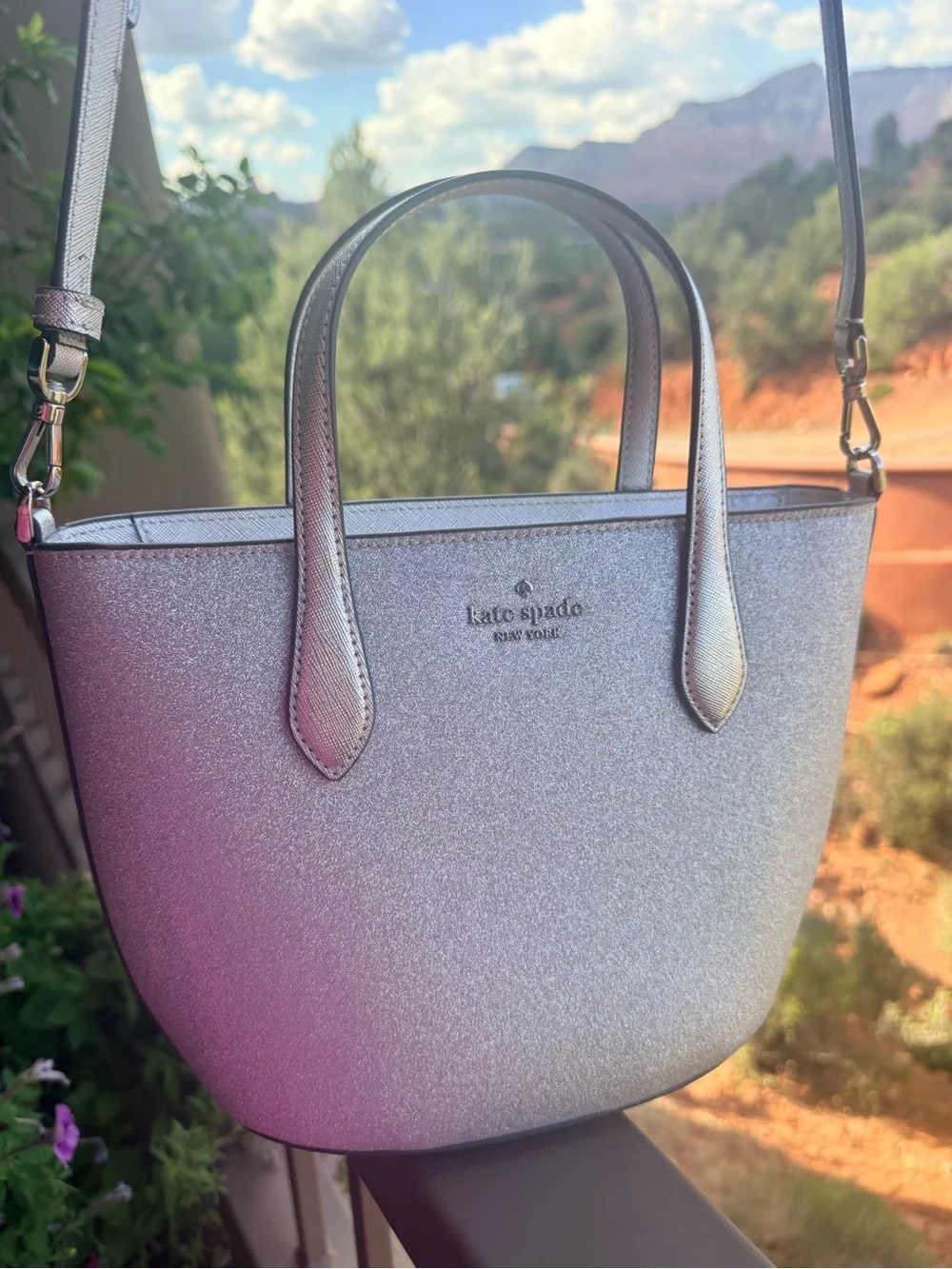 kate spade glittered metallic