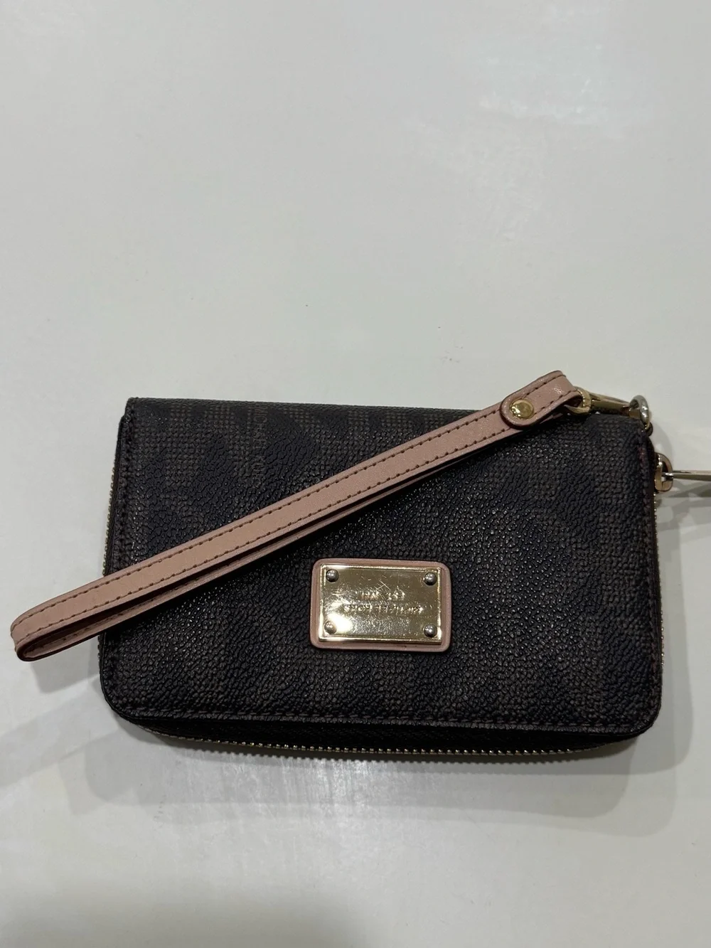 Michael Kors Monogram Wristlet with Strap