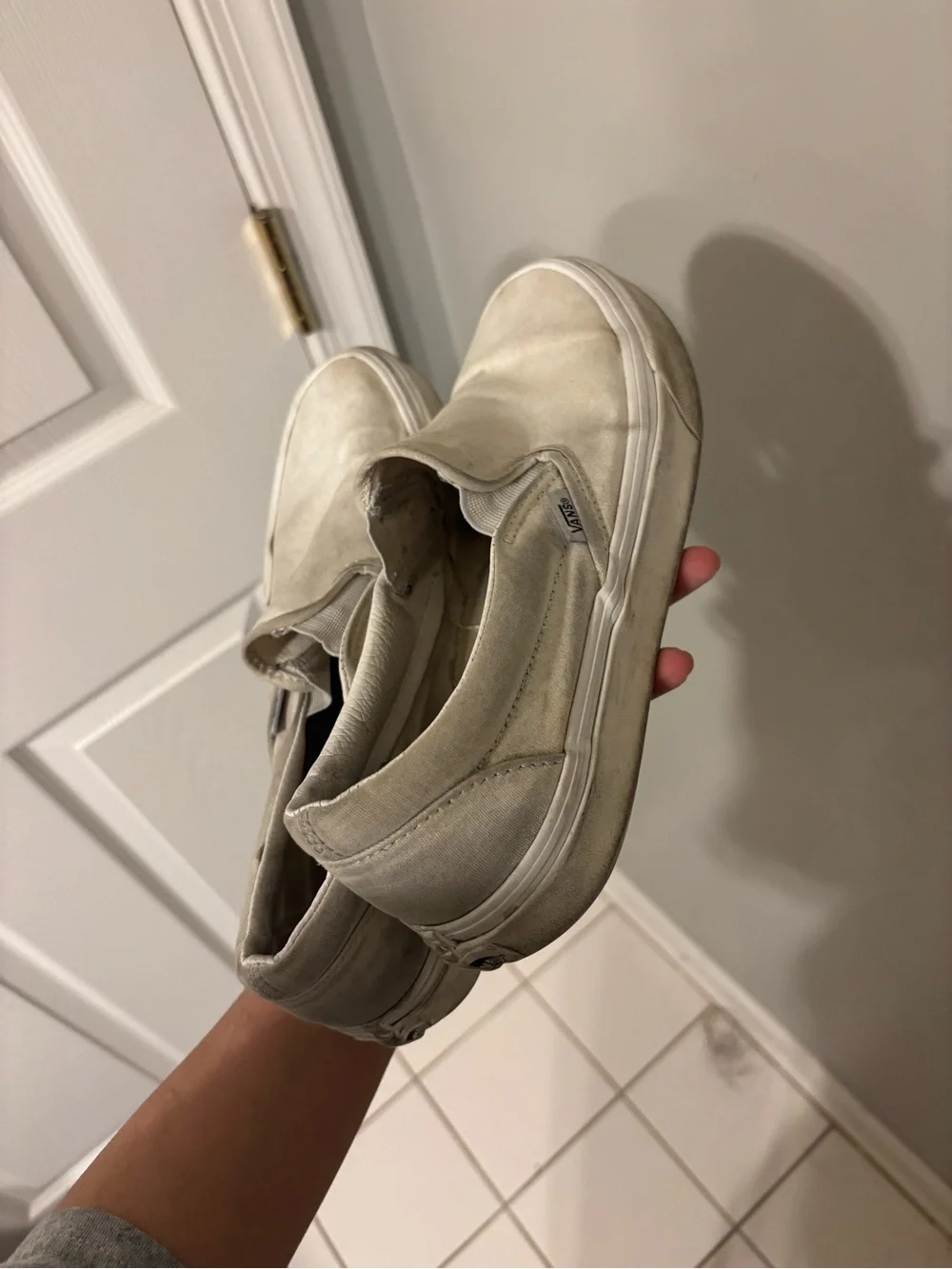 Vans slip white