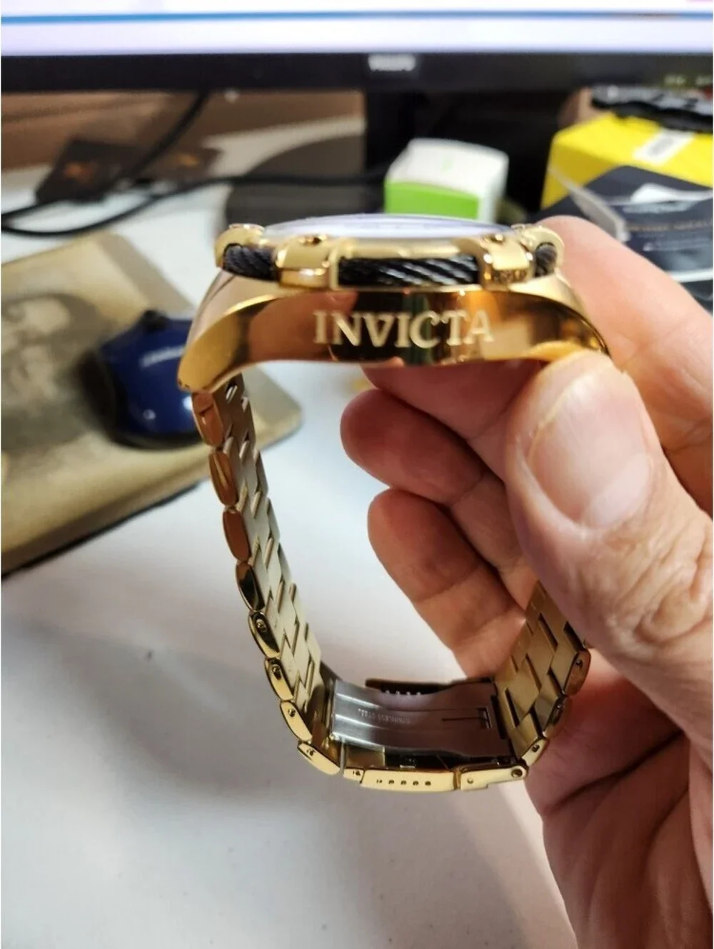 Invicta Bolt Ace Men's Watch - 52mm. Gold (25515)