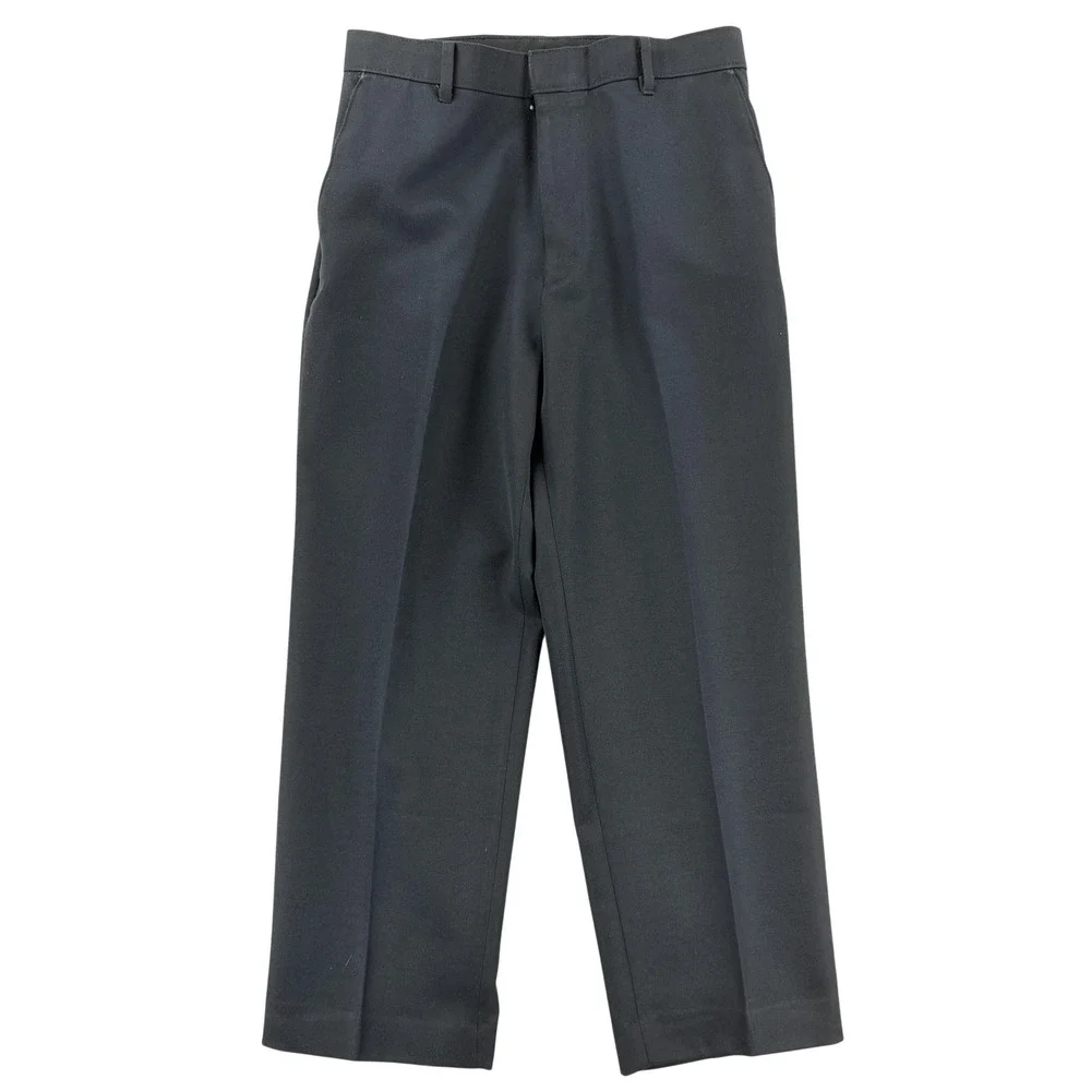 Vintage Levis Action Slacks Pants Mens 32x27 Blue Flat Front Dress Slacks Office