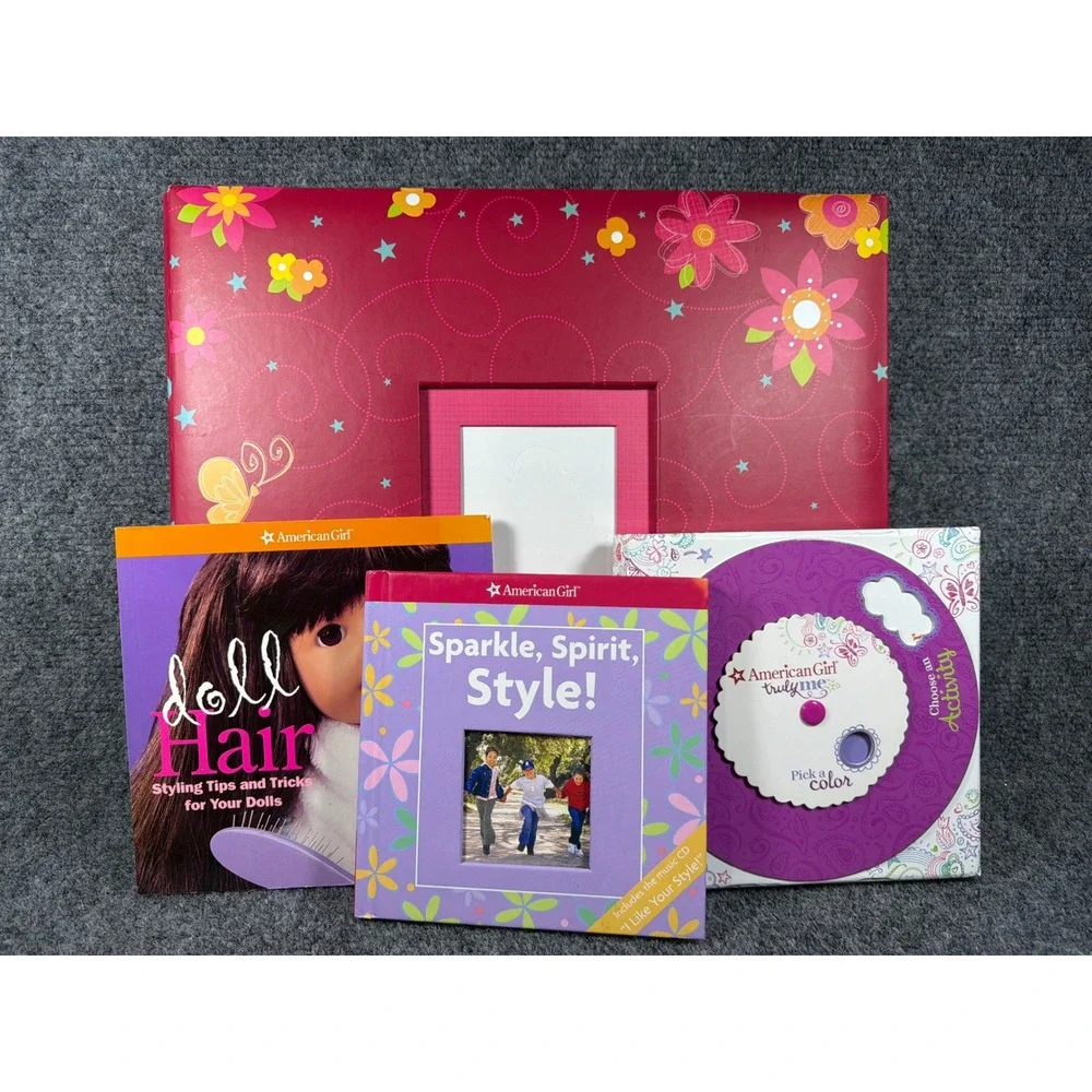 American Girl Mixed Lot Doll Hair Styling Book Sparkle Spirit Style Scrap Book