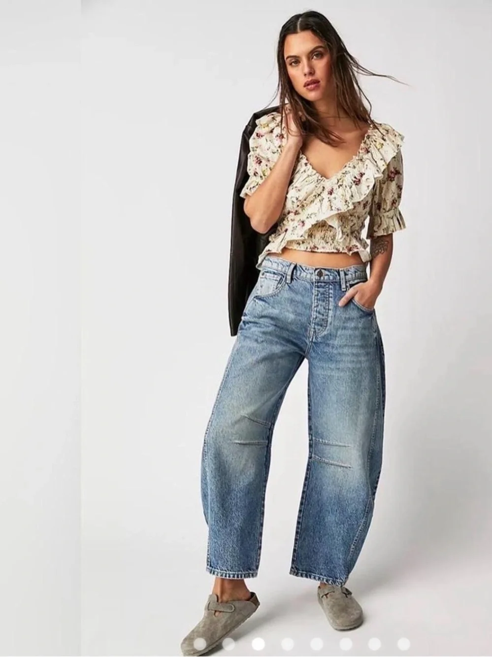 Free People cream blouse