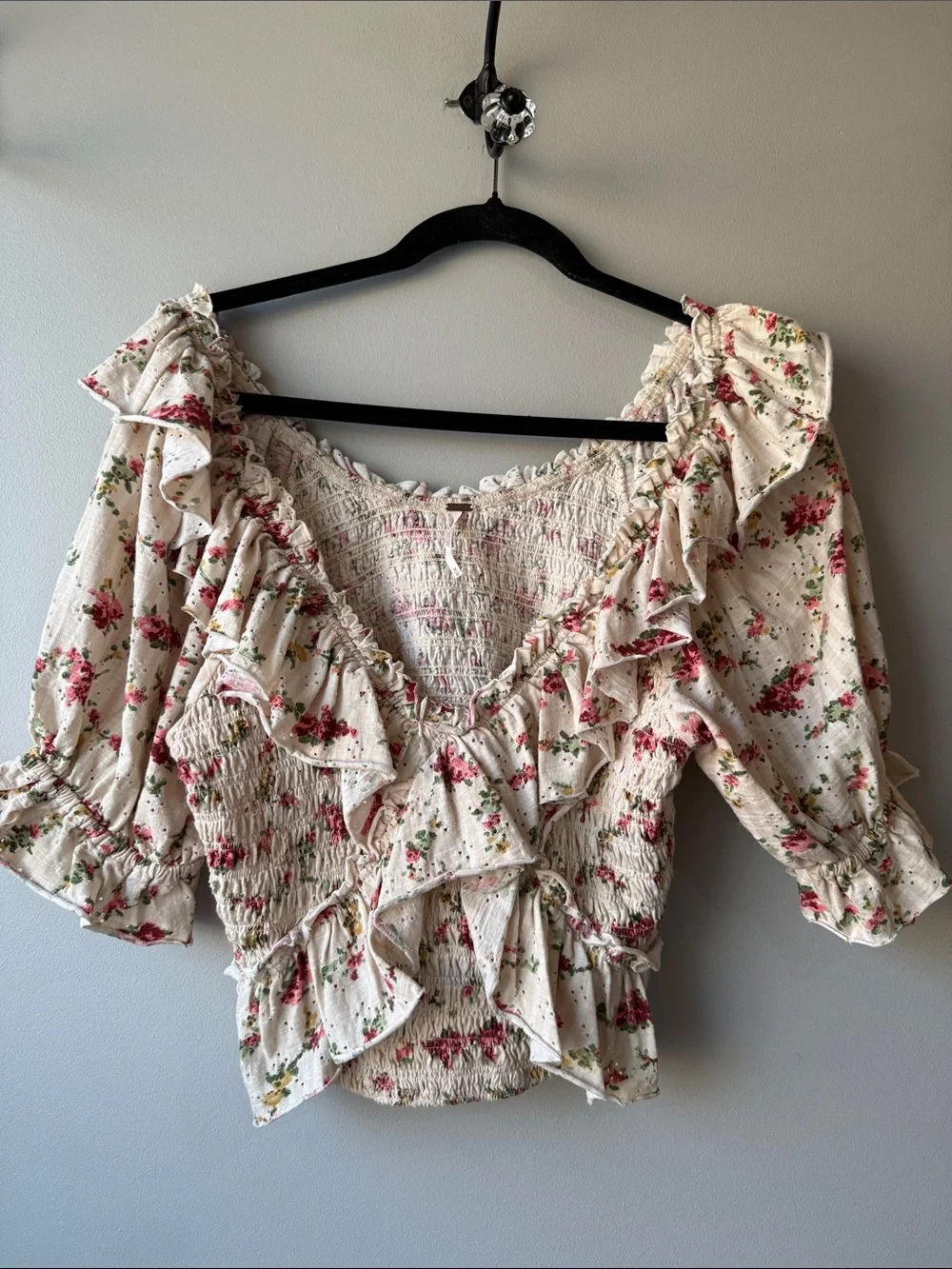 Free People cream blouse