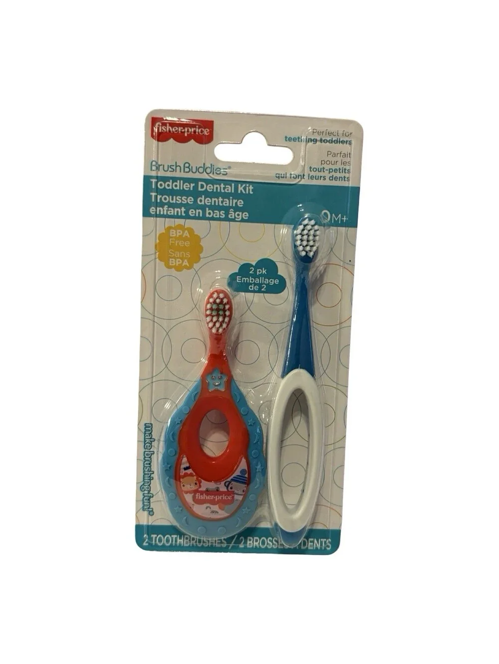 Fisher Price Brush Buddies Toddler Dental Kit 2 Pk.