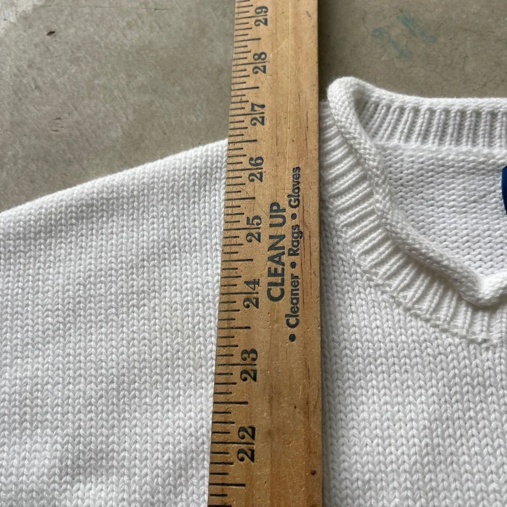 Polo Ralph Lauren Mens White Polo Bear Bicycle Intarsia Knit Sweater Size M NEW