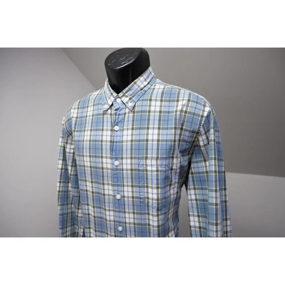 J‎ Crew Dress Shirt Classic Fit Casual Plaid Button Up Long Sleeve Mens Sz Large