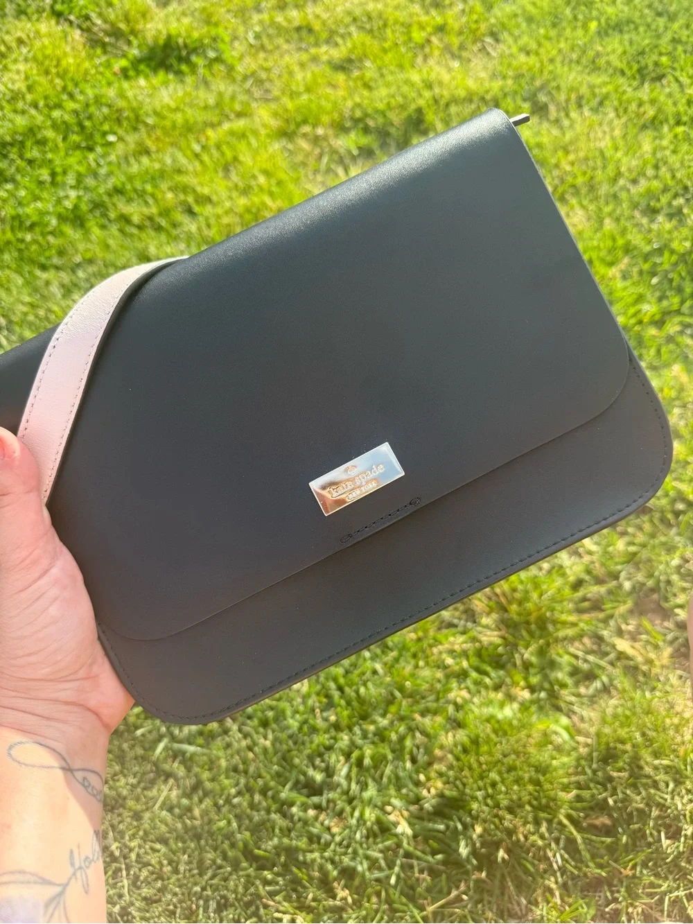 Kate Spade Black Leather Chain Strap Crossbody Bag