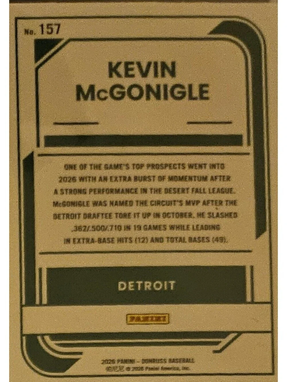Donruss kevin mcgonigle