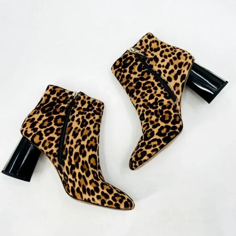 Kate Spade‎ Calf Hair Leopard Heled Booties