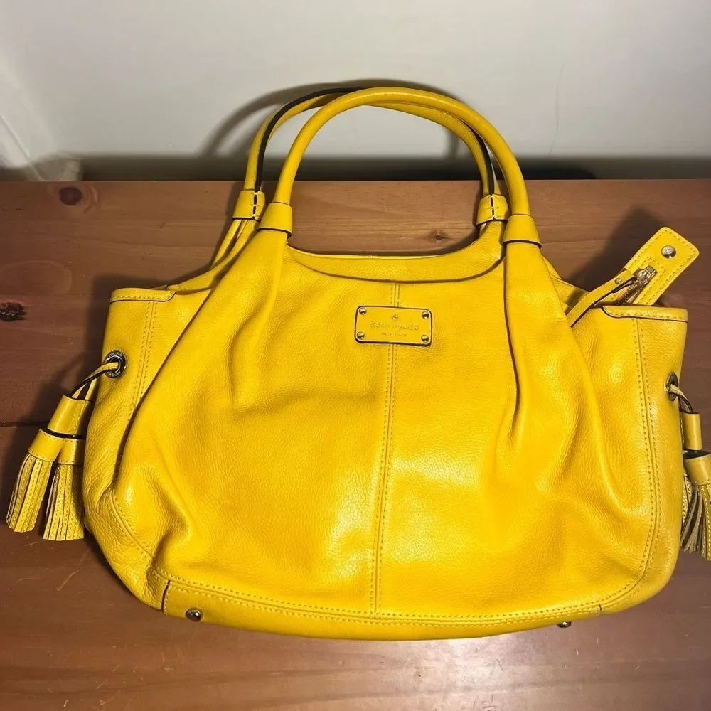 Kate Spade yellow leather handbag MACDOUGAL ALLEY STEVIE