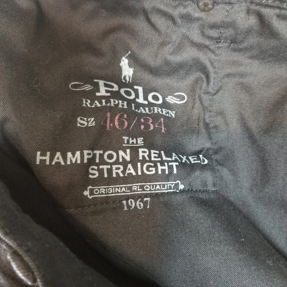 Polo Ralph Lauren Jeans Mens 46x34 Black Hampton Relaxed Straight Denim