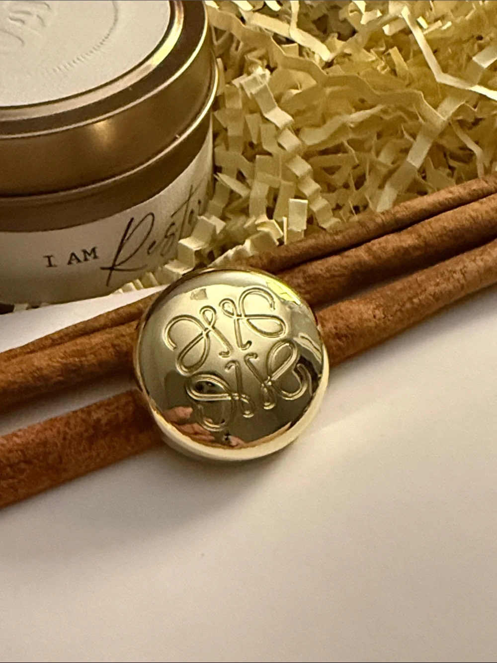 Gold Decorative Round Brooch Accent - Women Accessories