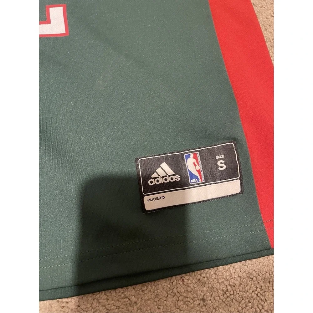 Jabari Parker Adidas NBA Milwaukee Bucks Away Green Climalite  Jersey Size Small