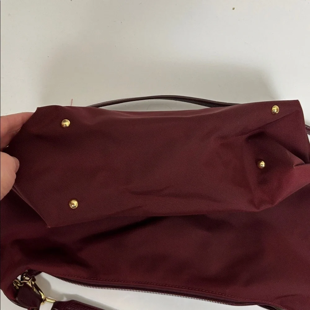 Lauren Ralph Lauren Deep Red Hobo Shoulder Bag - Medium Size