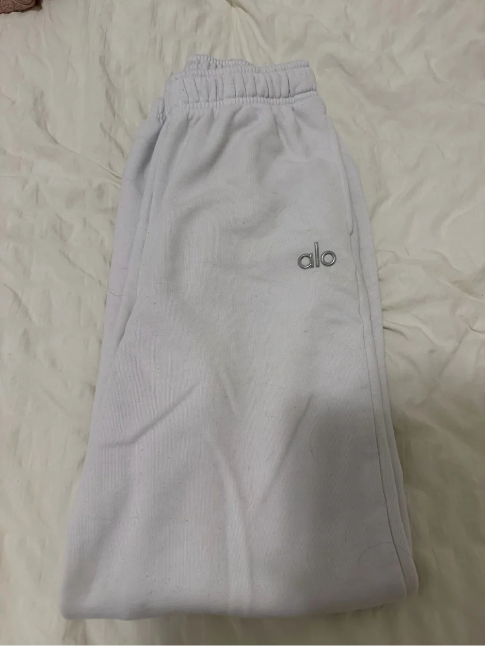 ALO Yoga White Jogger Bottoms