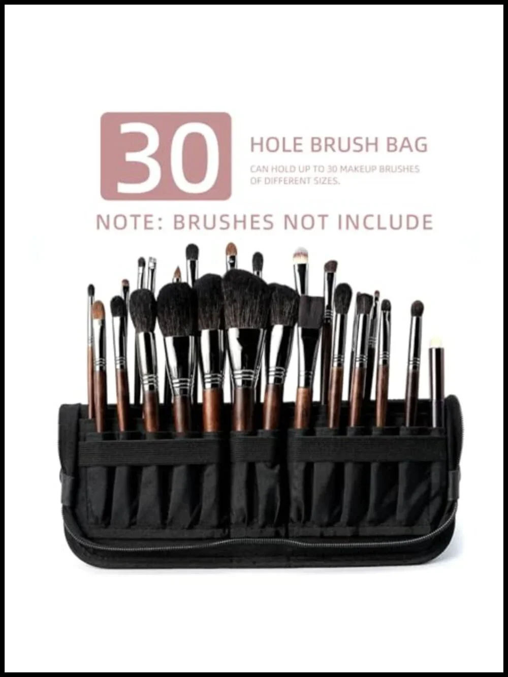Travel Makeup Brush Holder Waterproof Stand-Up Organizer Portable Case