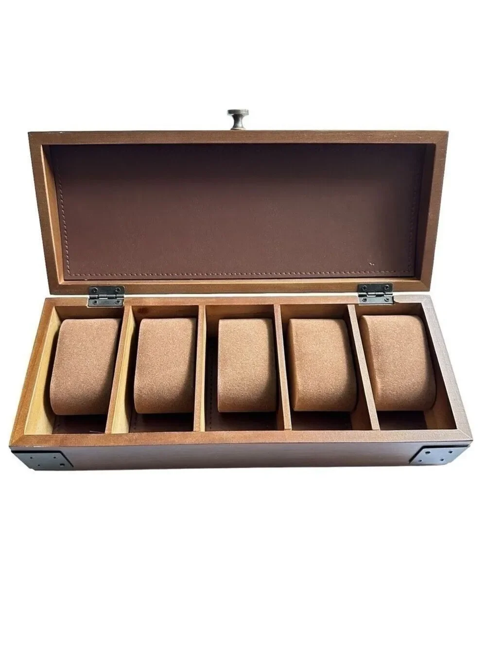 Woodbury 5-Piece Watch Case Solid Pinewood Construction with Antique Finish NIB