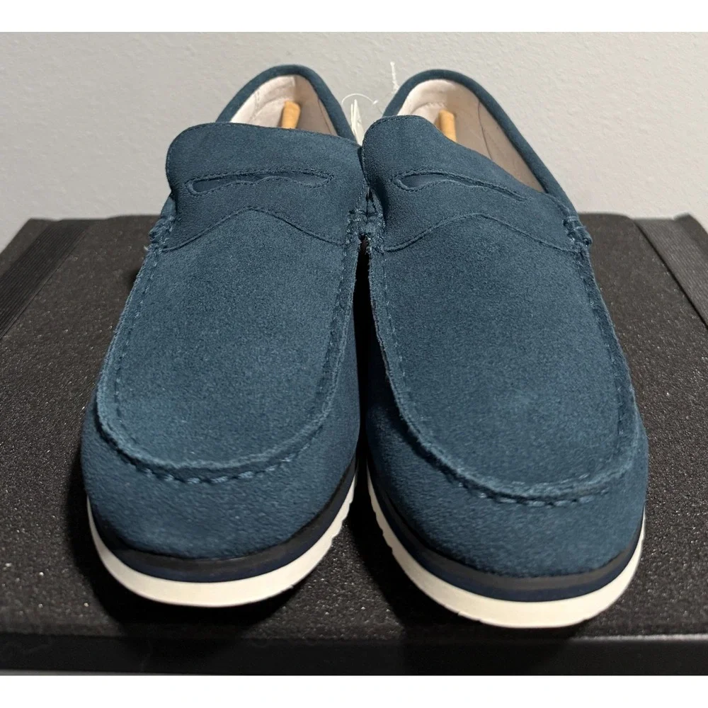 SWIMS Kristin Blue Penny Loafers Slip On Moccasins Boat/Deck Shoes Mens 7 NEW