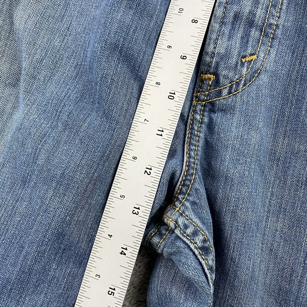 Levis cuffs worn
