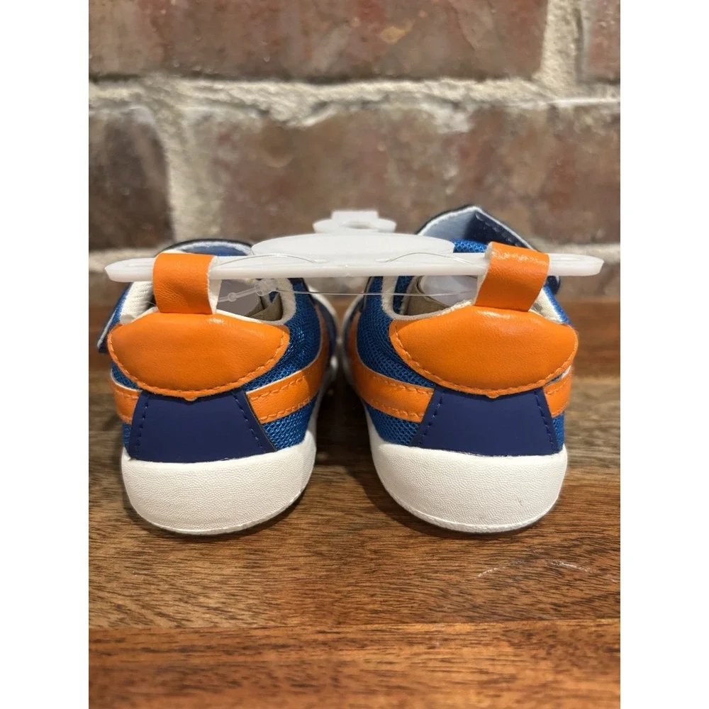 Nuby Baby‎ Shoes, Boys Baby Shoes, Size 2, Perfect Baby Gift, Blue and Orange