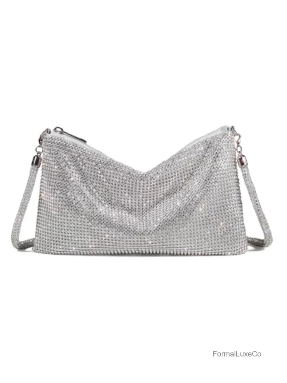 Rhinestone Crossbody Purse Clutch Sparkly Diamond Handbag Hobo Evening Bag
