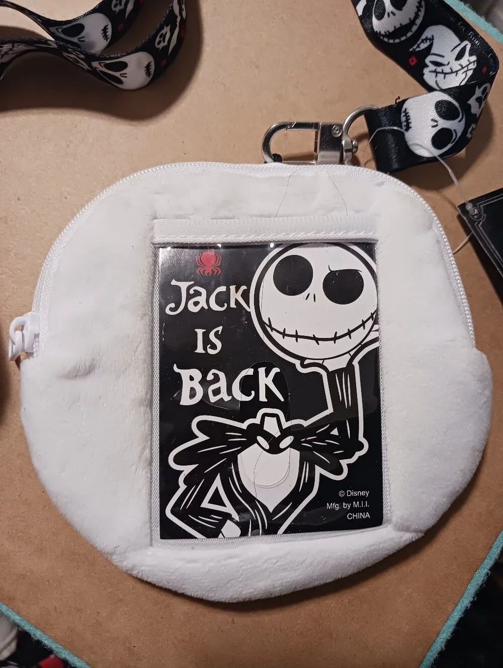 Disney Nightmare Before Christmas Jack Coin Purse Lanyard Card Holder NWT