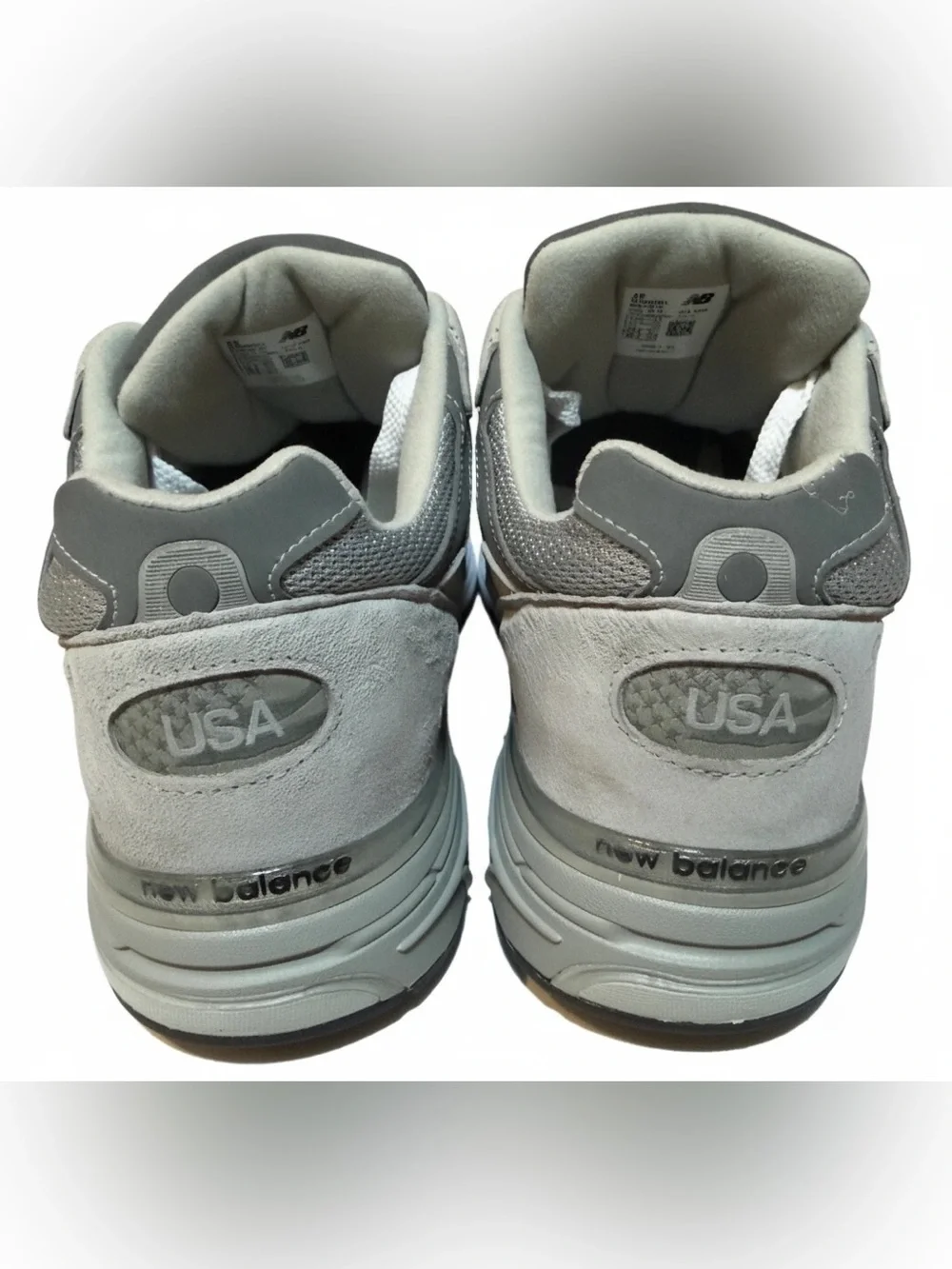New Balance Men's MADE IN THE USA 993 Sneakers, Grey. Size 11.5 /4E (Extra Wide)