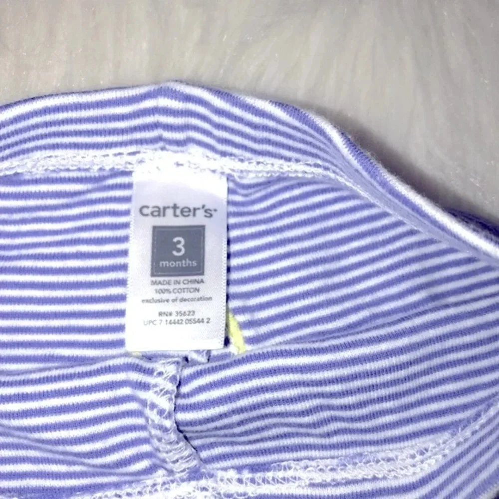 Carter’s 3 Months Adorable Blue Striped Star Cuffed Pants