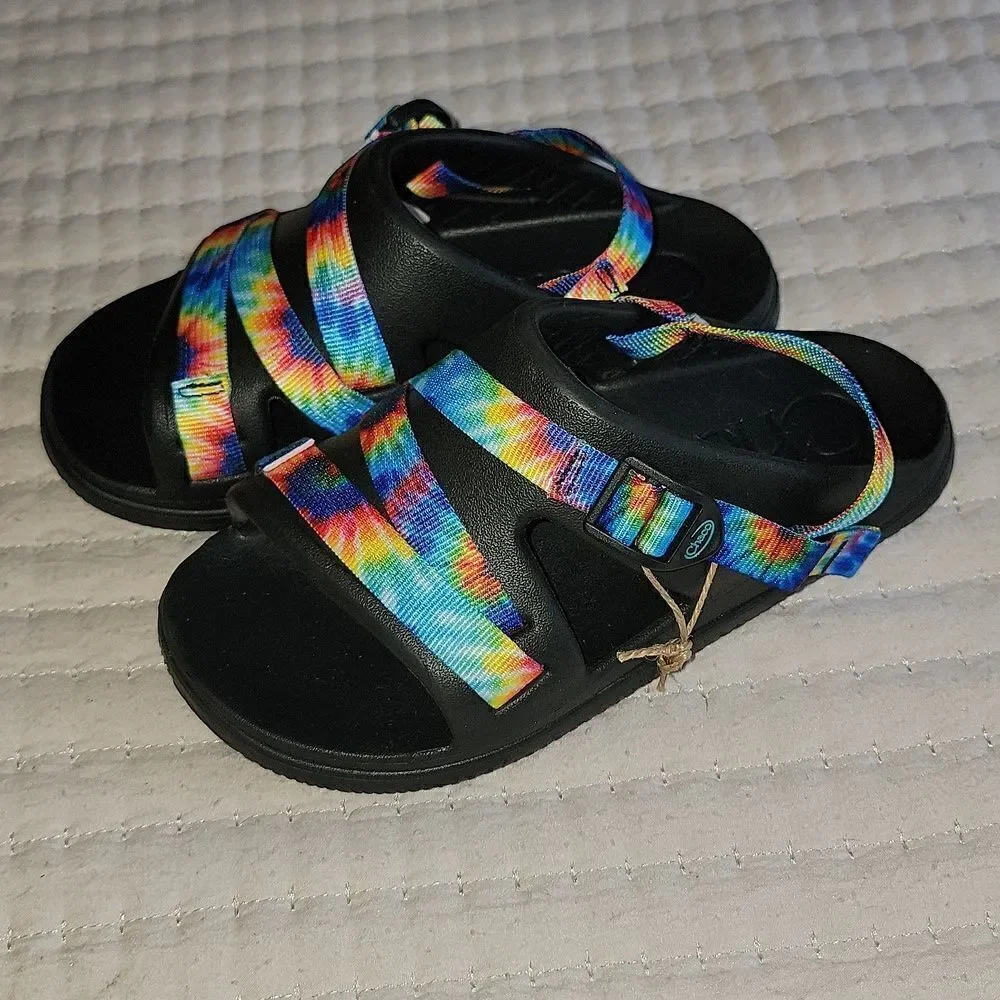 New Chaco Chillos Tie Dye Adjustable Strap Performance Sport Sandals Size Kids 2