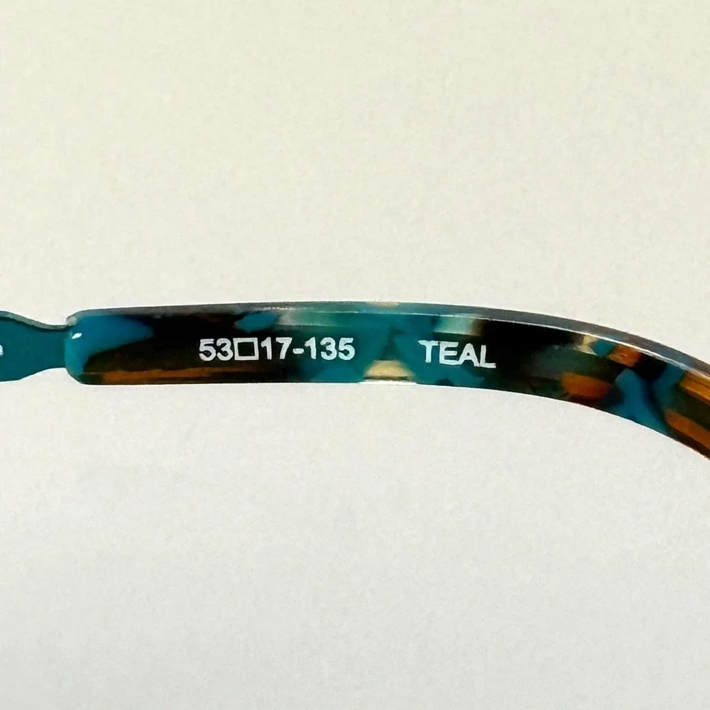 Karen Kane‎ Kokia Eyeglasses Frames Only 53-17-135 Teal Metal Womens Full Rim
