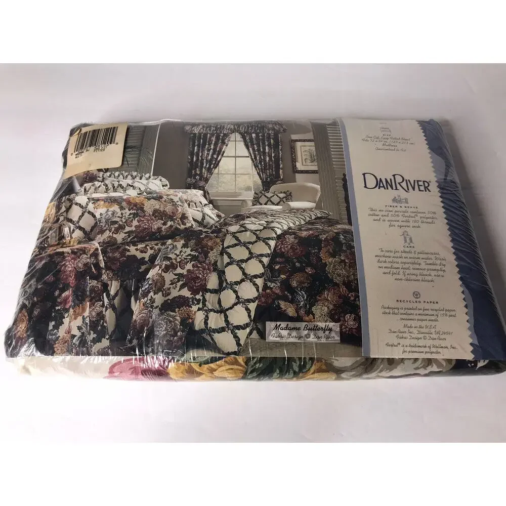 Dan River Fitted‎ Sheet California King -Madame Butterfly- Vintage NEW Beautiful