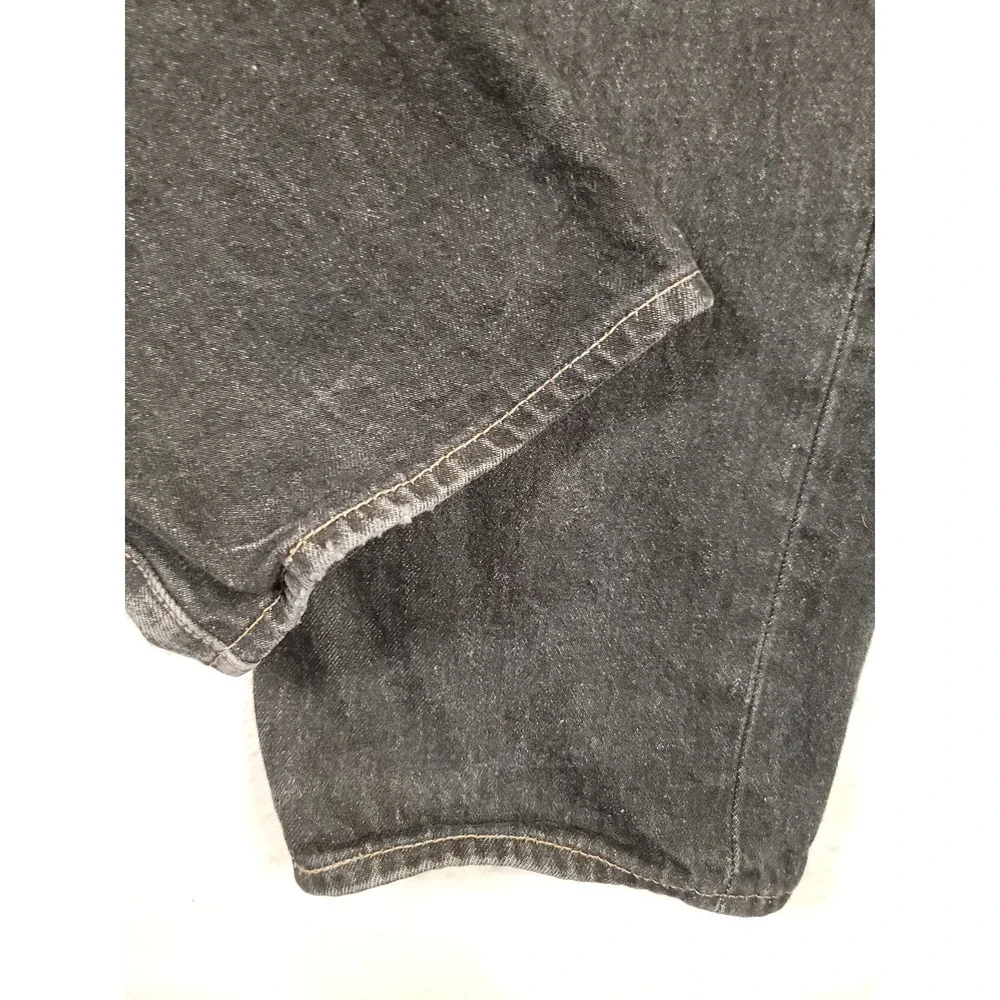 Levis 501 Jeans Mens 36x30 Black Straight Button Fly Denim Fits‎ 34x28.5