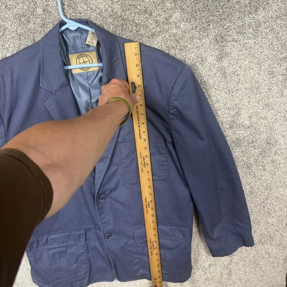 Haband Travelers Blazer Mens XL Blue Multi Pocket Travel Sport Coat Jacket