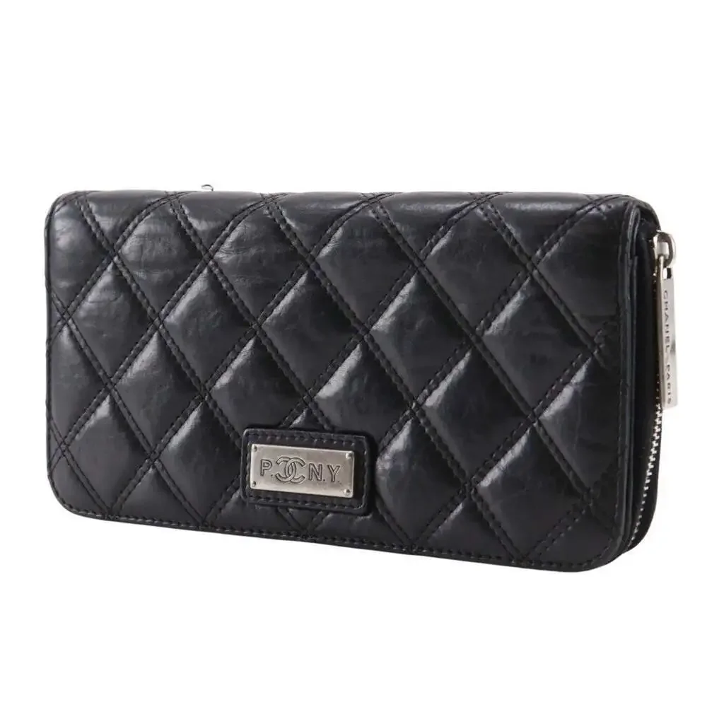 CHANEL black lambskin