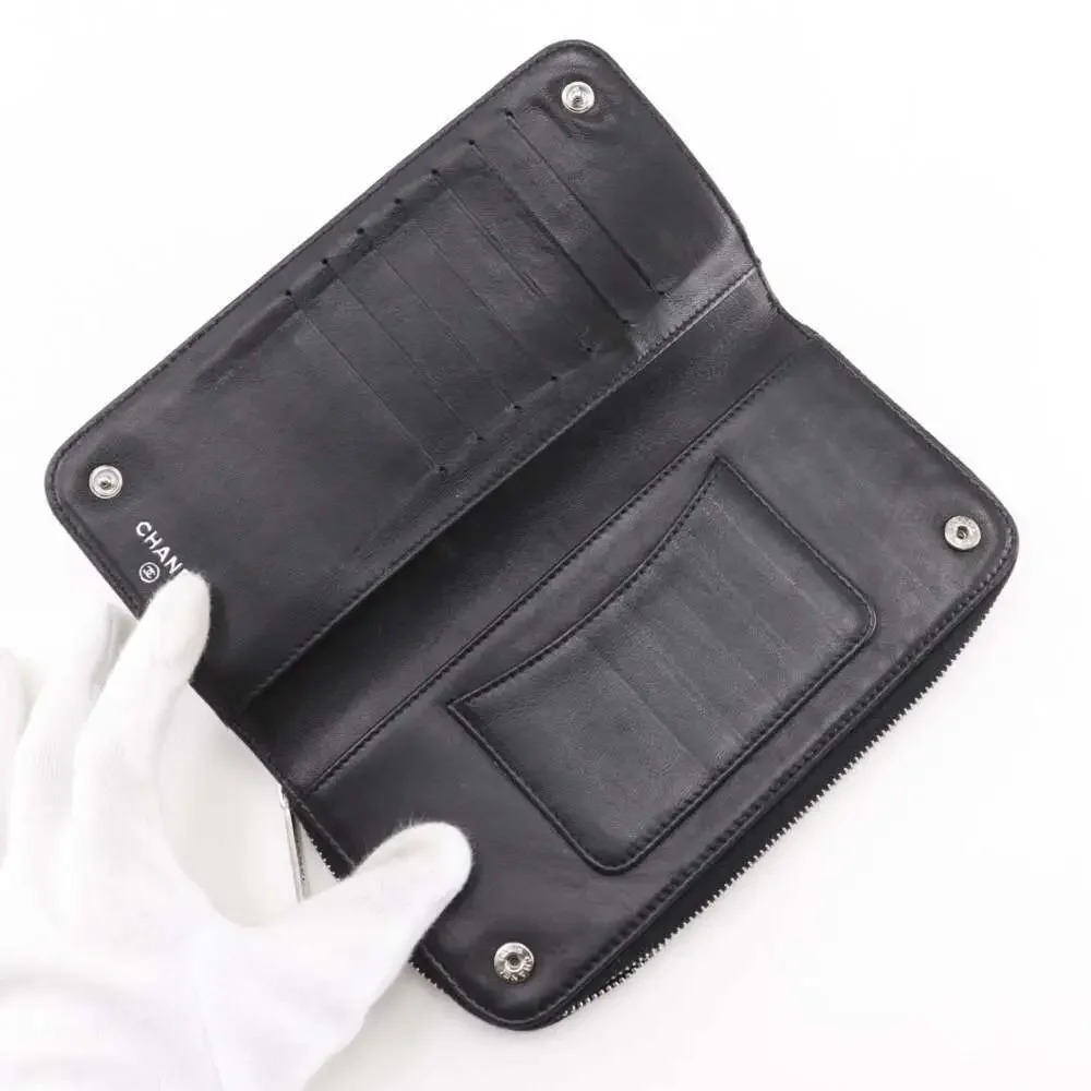 CHANEL black lambskin