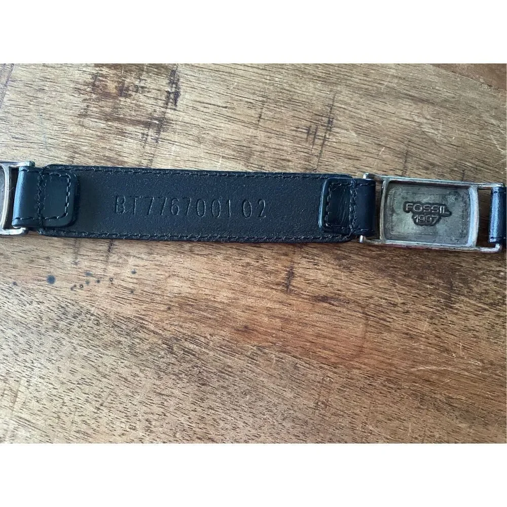 Fossil black leather
