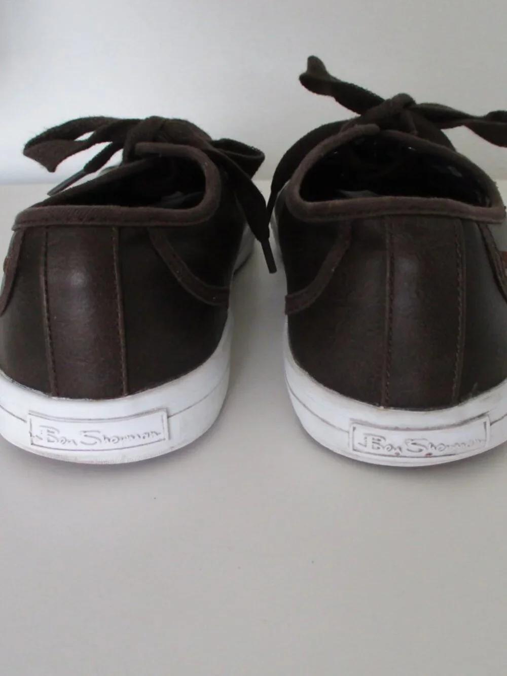 Ben Sherman Mens Brown Leather Lace-up Fashion Sneaker Shoe NWOB - Size 8M
