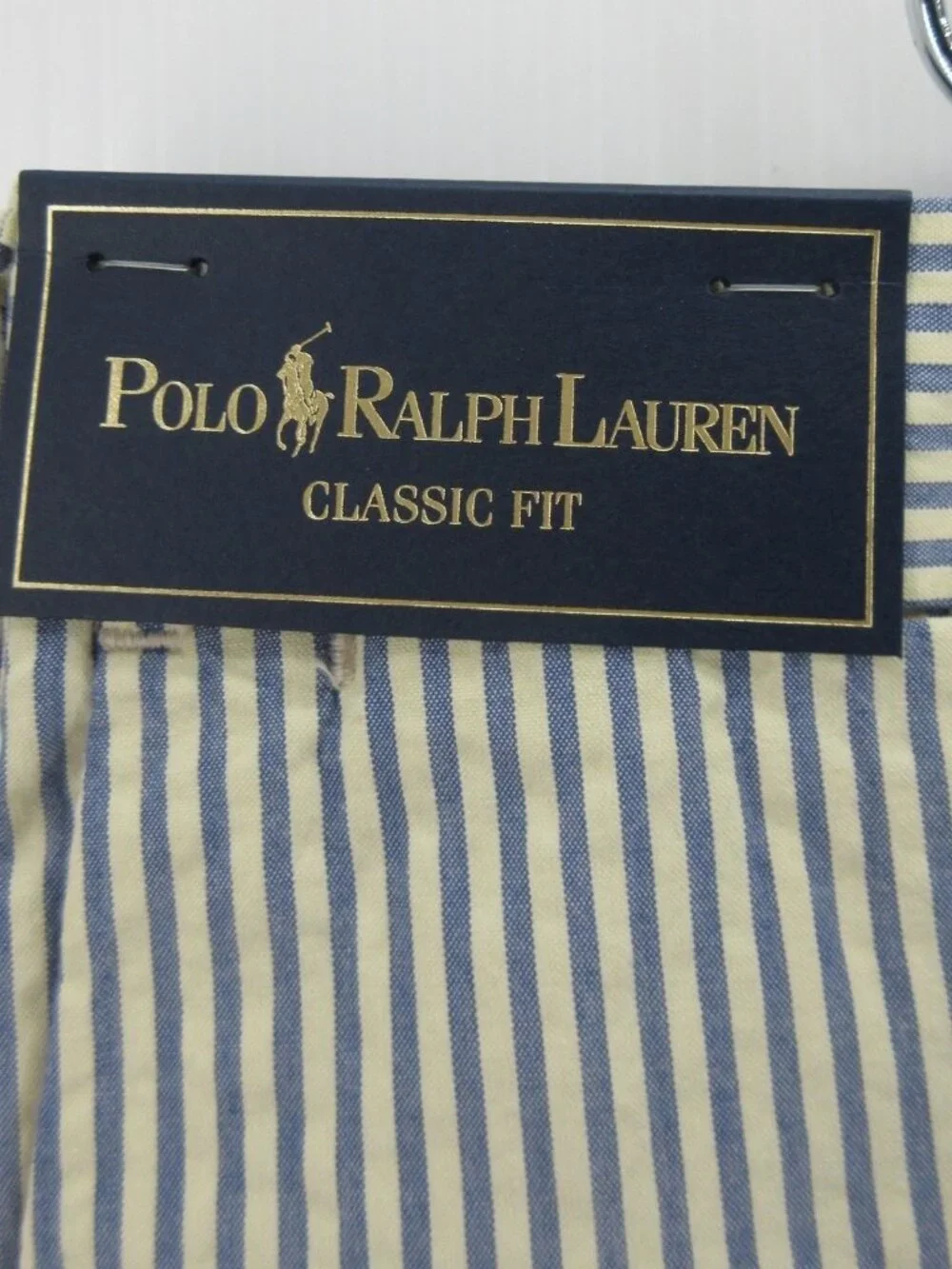 Polo Ralph Lauren Shorts 44B Big Seersucker Stripe Classic Y2K Preppy