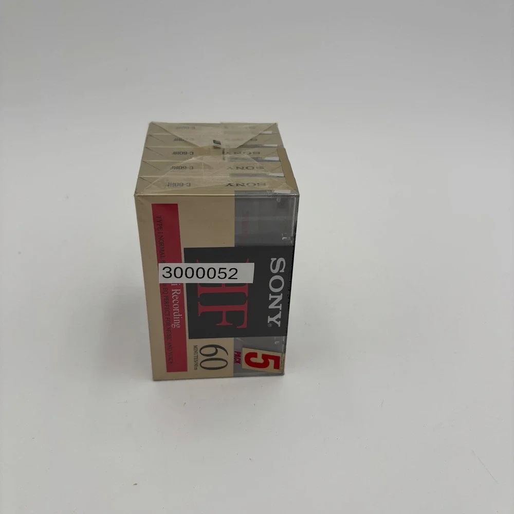 Sony HF 60 Cassette Tapes 5 Pack Gold New‎ Sealed Type I Normal Bias C-60HF